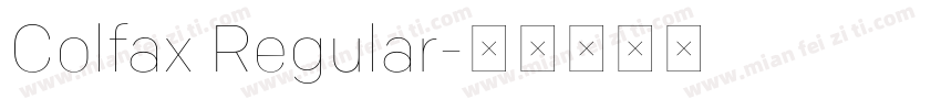 Colfax Regular字体转换